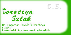 dorottya sulak business card